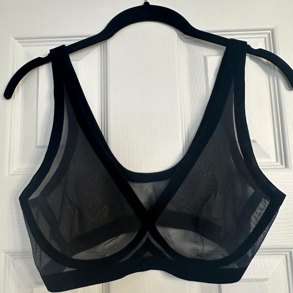 EBY sheer bra - black sm
